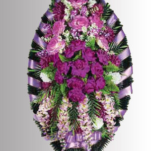 Венок ритуальный из искусственных цветов
